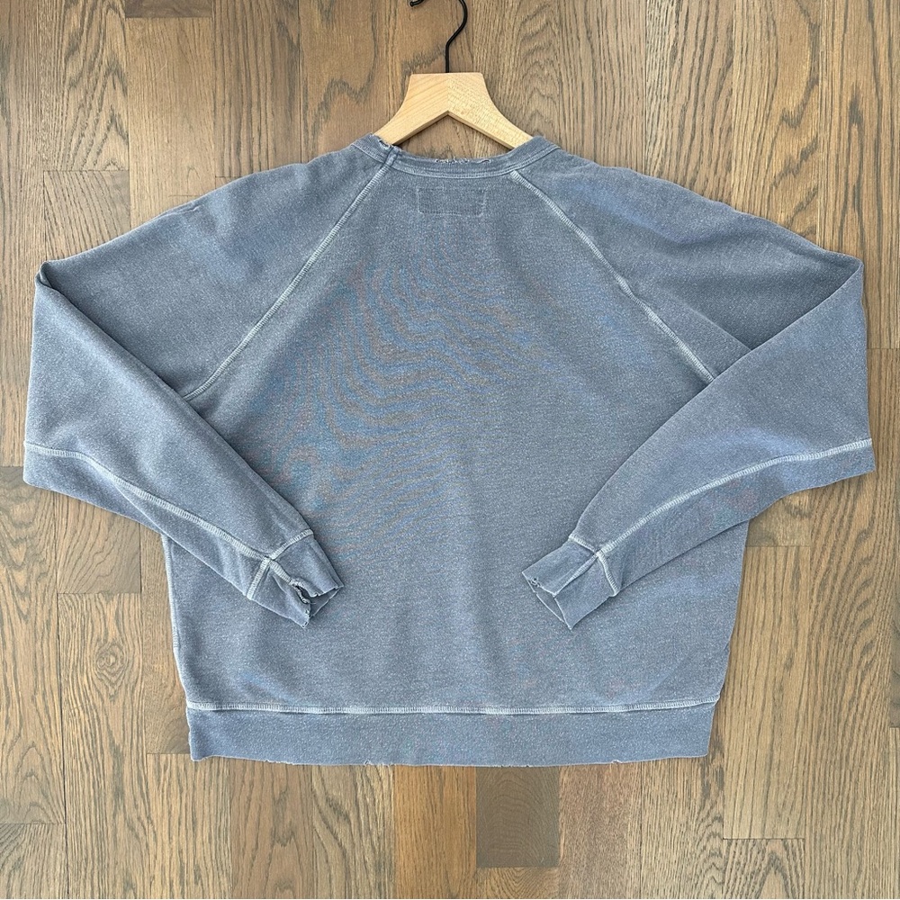 The Great The College Sweatshirt Tiger Print Cornflower Blue, Yellow 1 / Small - Picture 7 of 9